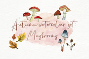 Autumn watercolor set Mushroom Magic, a Texture Illustration by paperlions (Thumbnail 1 of 6)