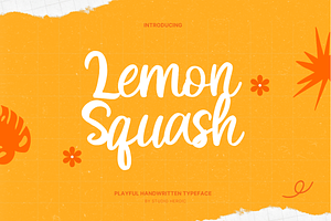 Lemon Squash Handwritten Script Font