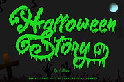 Halloween Story, a Script Font by Letterara (Thumbnail 1 of 9)