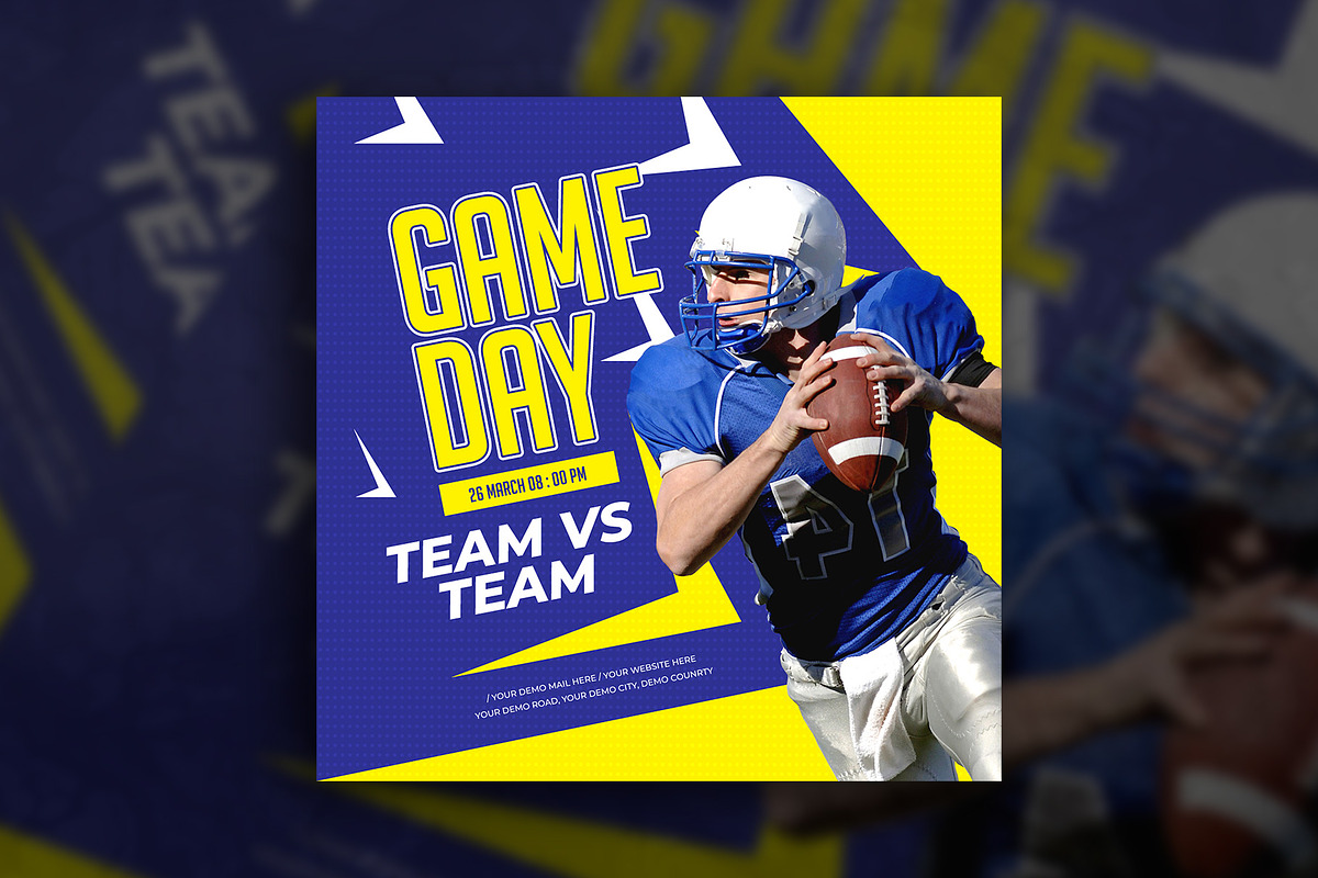 Match day social media flyers, a Social Media Template by Tanmoy Topu (Photo 2 of 6)