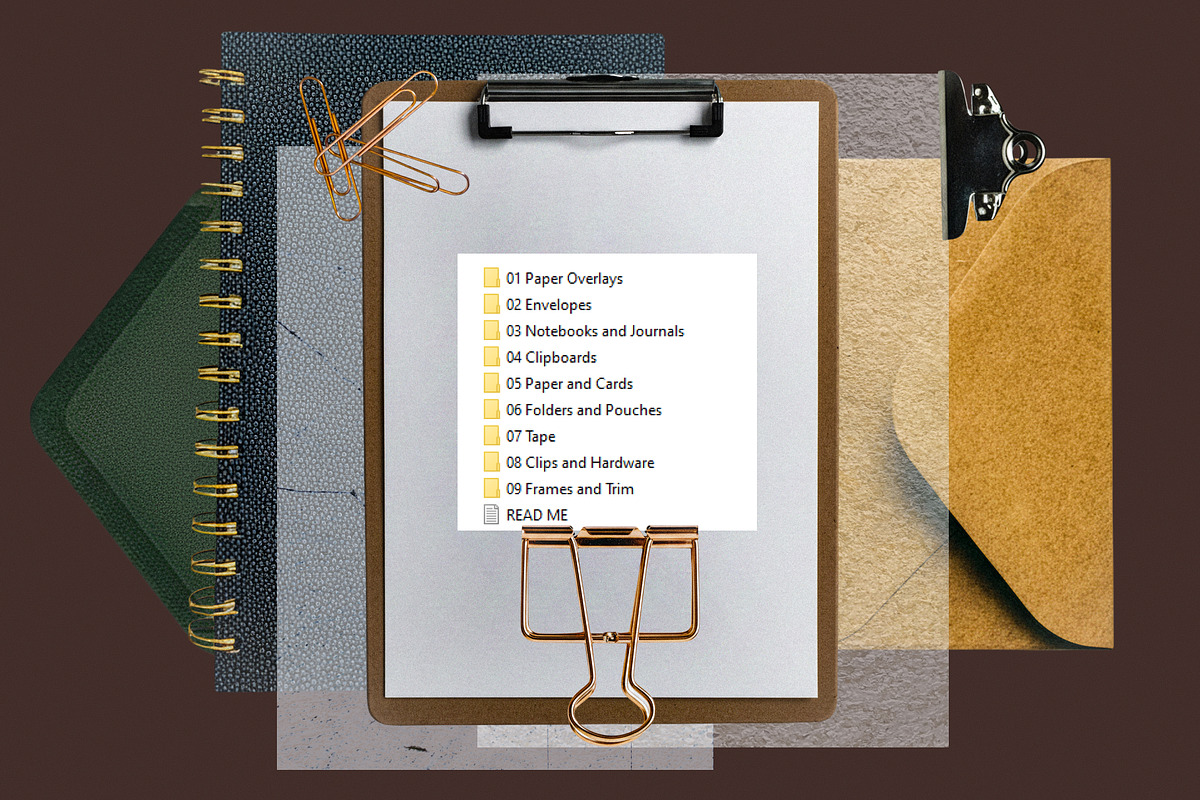Stationery collage kit OVERLAYS, an Object Graphic by Anzhelika (Photo 9 of 10)