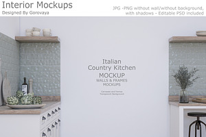 Interior Mockup, Italian Kitchen