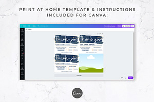 Thank You Order Card For Canva