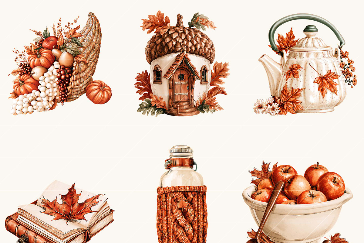 New England Leaf Peeping Clipart, an Object Illustration by BusyDaydesign (Photo 6 of 9)