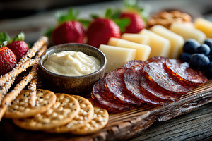 Delicious Charcuterie Board with Che, a Photo by Pixeness Studio