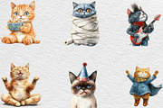 Funny Cat Clipart Quirky Cat Clipart, an Illustration by Black Bird Studio (Thumbnail 6 of 6)