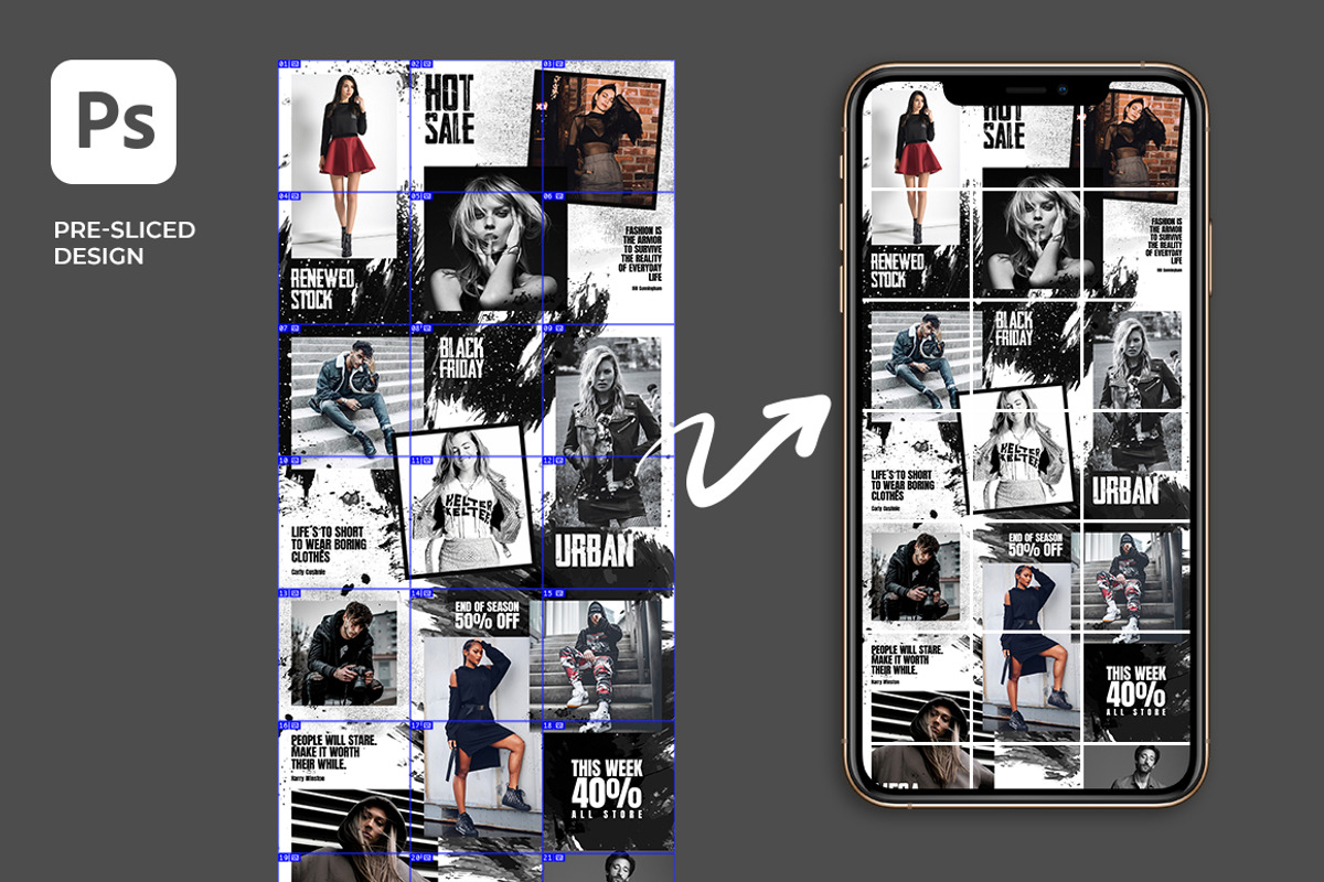 Urban - Instagram Puzzle Feed, a Social Media Template by Plan B (Photo 5 of 6)