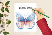 Watercolor Butterfly Png Clipart, an Illustration by Creative Art (Thumbnail 4 of 8)