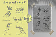 Cannabis & Hand vintage illustration, a Healthcare Illustration by Fat Hamster (Thumbnail 5 of 16)