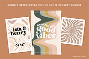 Retro 70s Waves Background Bundle, a Pattern Graphic by cassi has hobbies (Thumbnail 8 of 9)