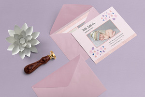 Baby Announcement Photo Card