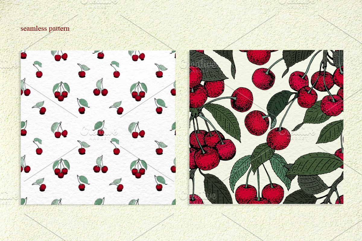 Cherry Vector Collection, a Food Illustration by Lubov Illustrations Shop (Photo 7 of 7)
