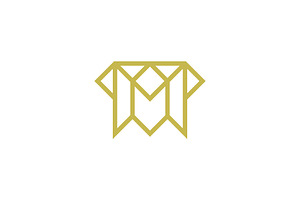 Letter M Diamond Logo Template