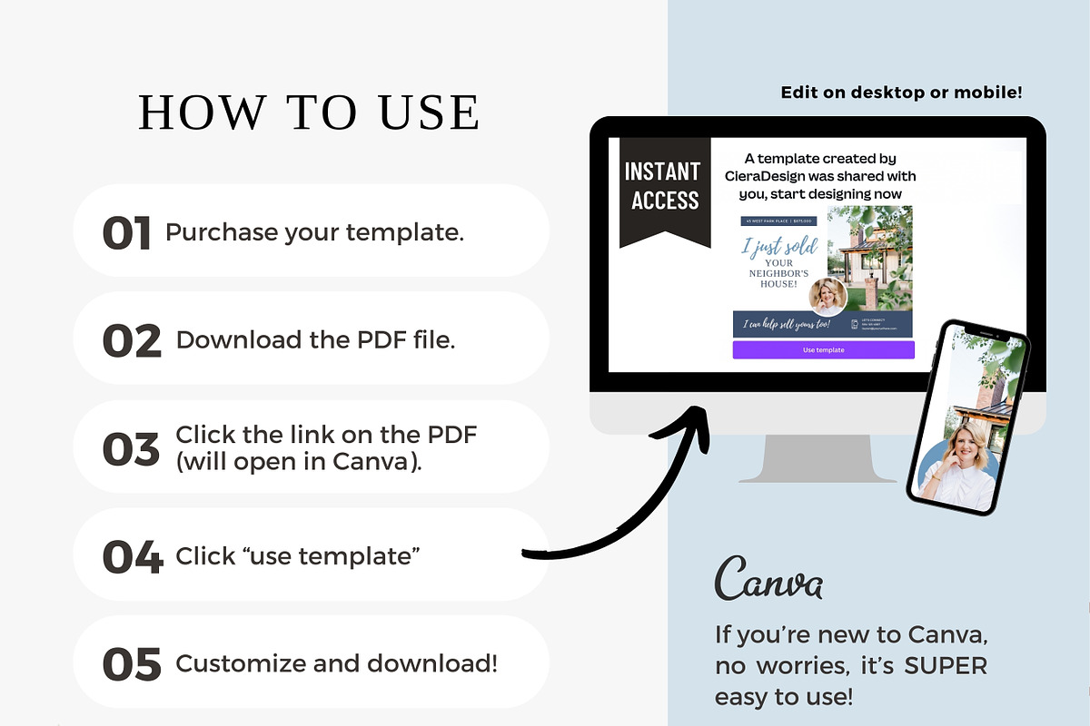 Just Sold Real Estate Postcard Canva, a Flyer Template by Ciera Design Templates (Photo 7 of 8)