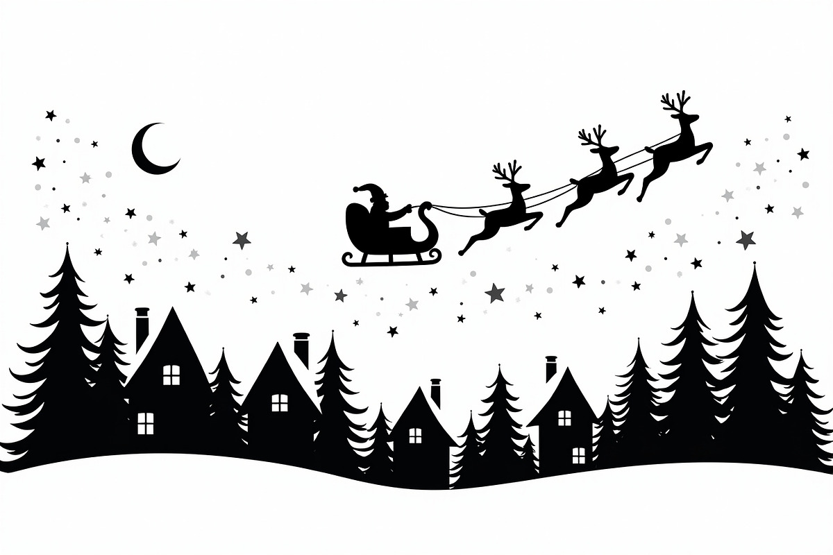 Holiday Village Silhouette Pack, an Illustration by hafijul (Photo 8 of 21)