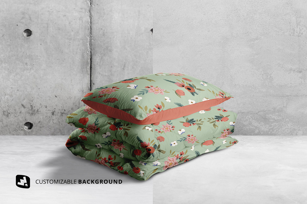 Duvet & Pillow Case Mockup, a Product Mockup by Designertale (Photo 5 of 11)
