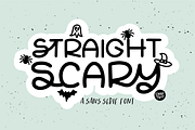 STRAIGHT SCARY Halloween Font, a Sans Serif Font by Blush Font Co. (Thumbnail 1 of 7)