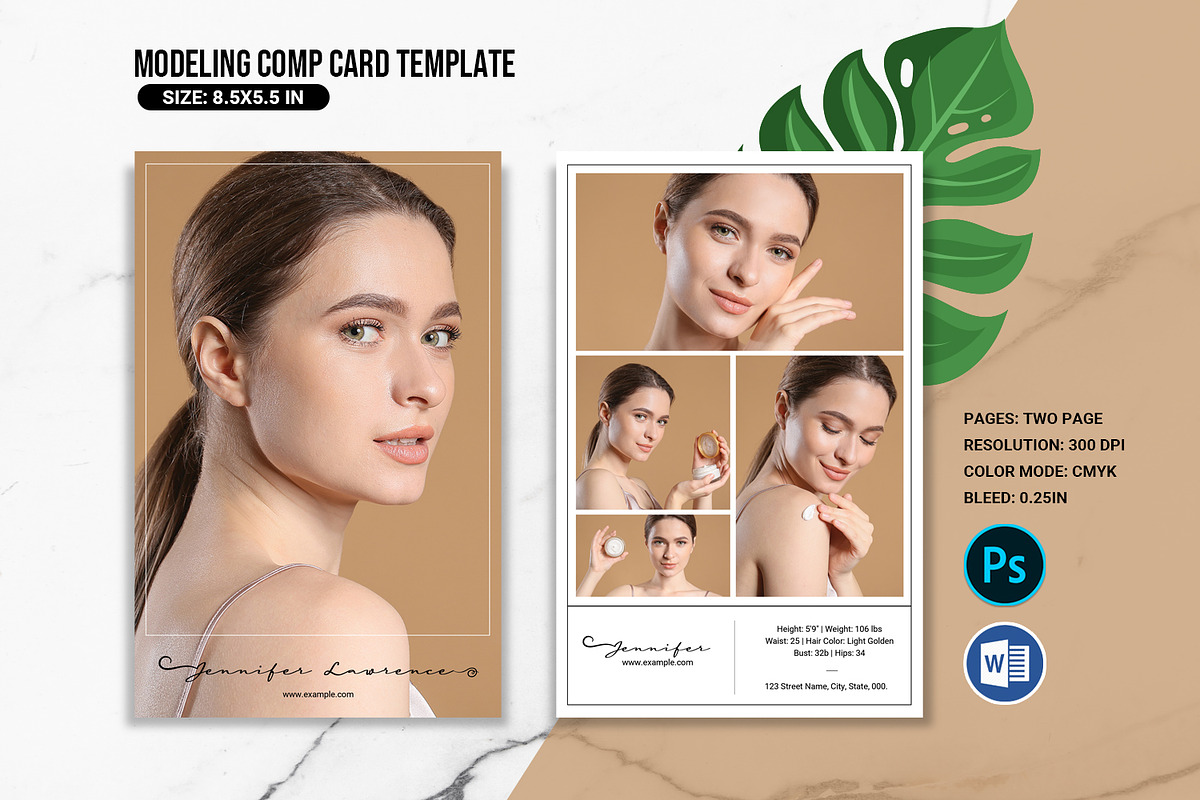Modeling Comp Card Template, a Card Template by retrographix