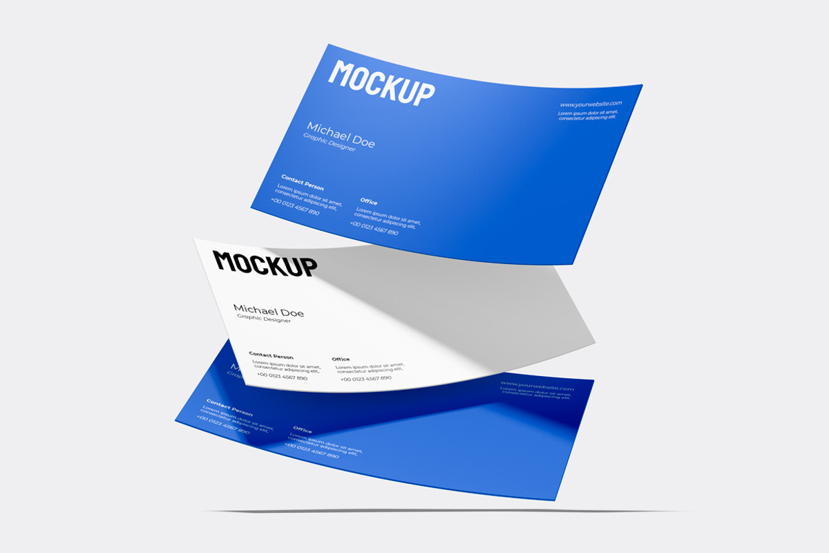 Landscape Business Card Mockup, an Advertising Mockup by Rizky Audymas (Photo 2 of 9)