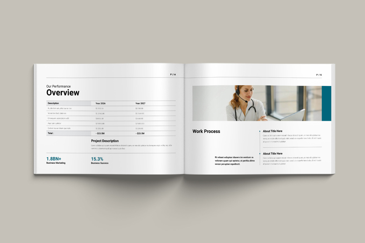 Annual Report Landscape Layout, a Brochure Template by Pixelpick (Photo 8 of 9)