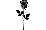 Rose Flower Silhouette Vector Bundle, an Illustration by Designer_Momina (Thumbnail 11 of 21)