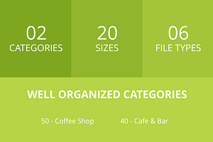 90 Coffee & Cafe Glyph Icons