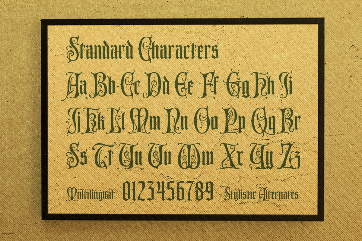 Rugstar Blackletter Font, a Blackletter Font by Letterhend Studio (Photo 9 of 9)