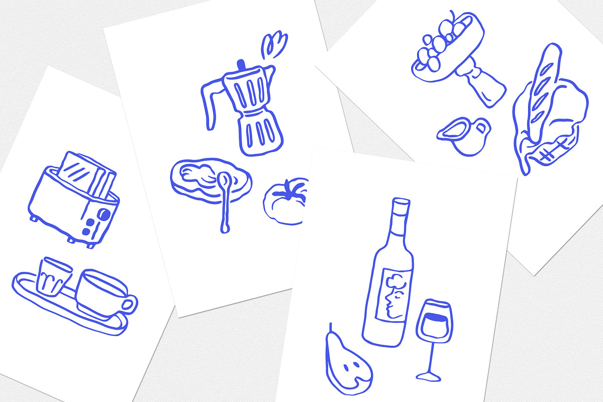 Breakfast food sketches, doodle set, a Food Illustration by Good Studio (Photo 7 of 7)