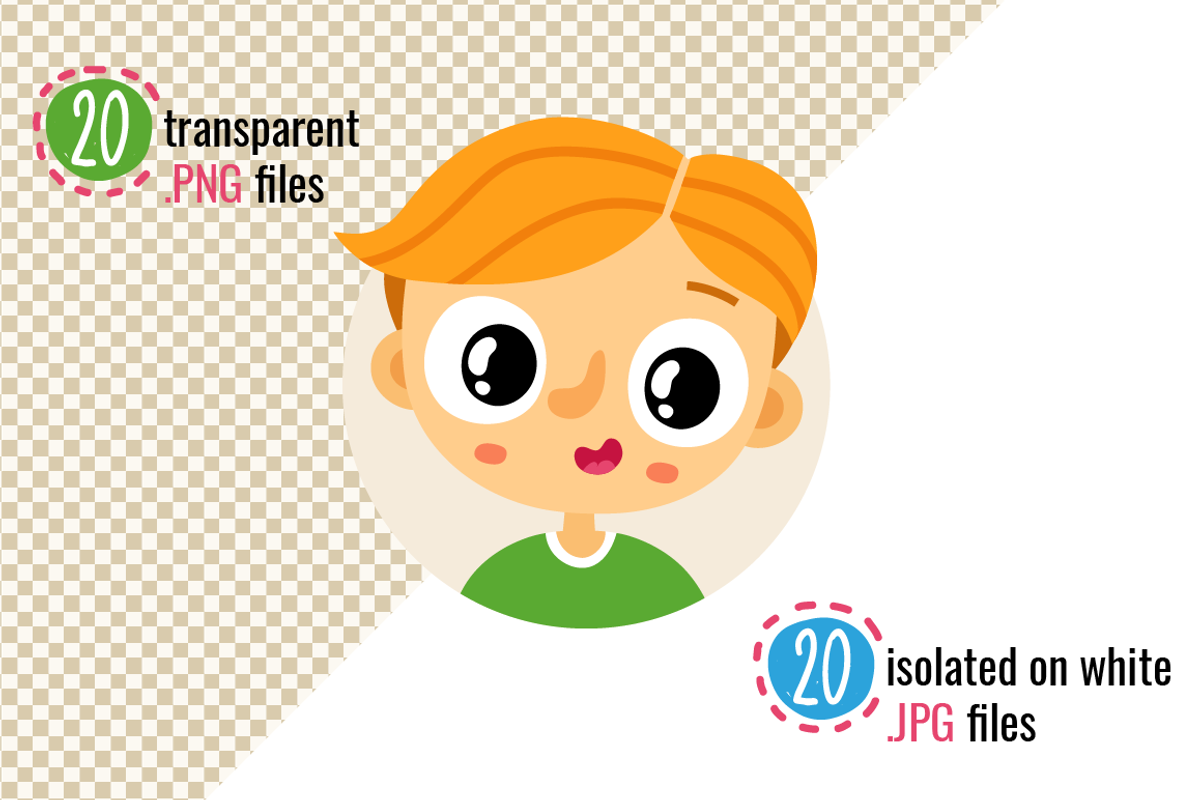 Boy&Girl - cute emotions set, a Person Illustration by Zhe Vasylieva (Photo 4 of 4)