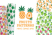 20 FRUITS PATTERNS, a Pattern Graphic by Nastya Tkachova (Thumbnail 1 of 6)
