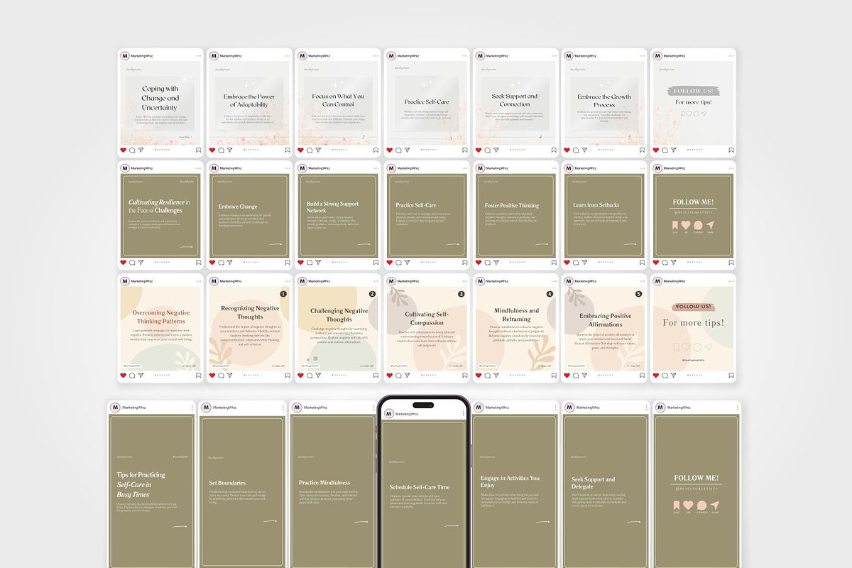 Mental Health Coach Carousel Bundle, a Social Media Template by Aks-Designs (Photo 5 of 6)