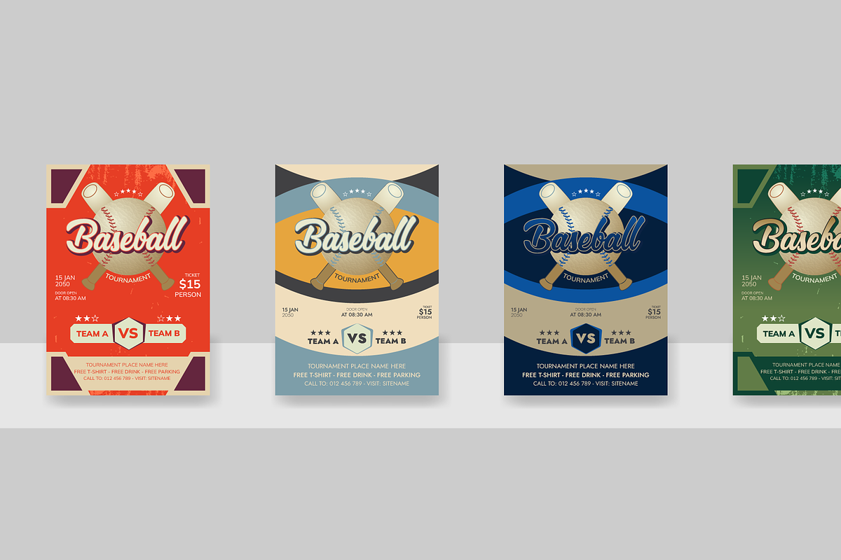 Baseball Flyer Design Template, a Flyer Template by Kazi Hossain