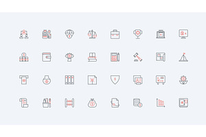 Business finance legal icons, a Finance Illustration by Lemberg Vector