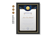 583. Modern Certificate Template, a Stationery Template by CreativeRezwan (Thumbnail 3 of 3)