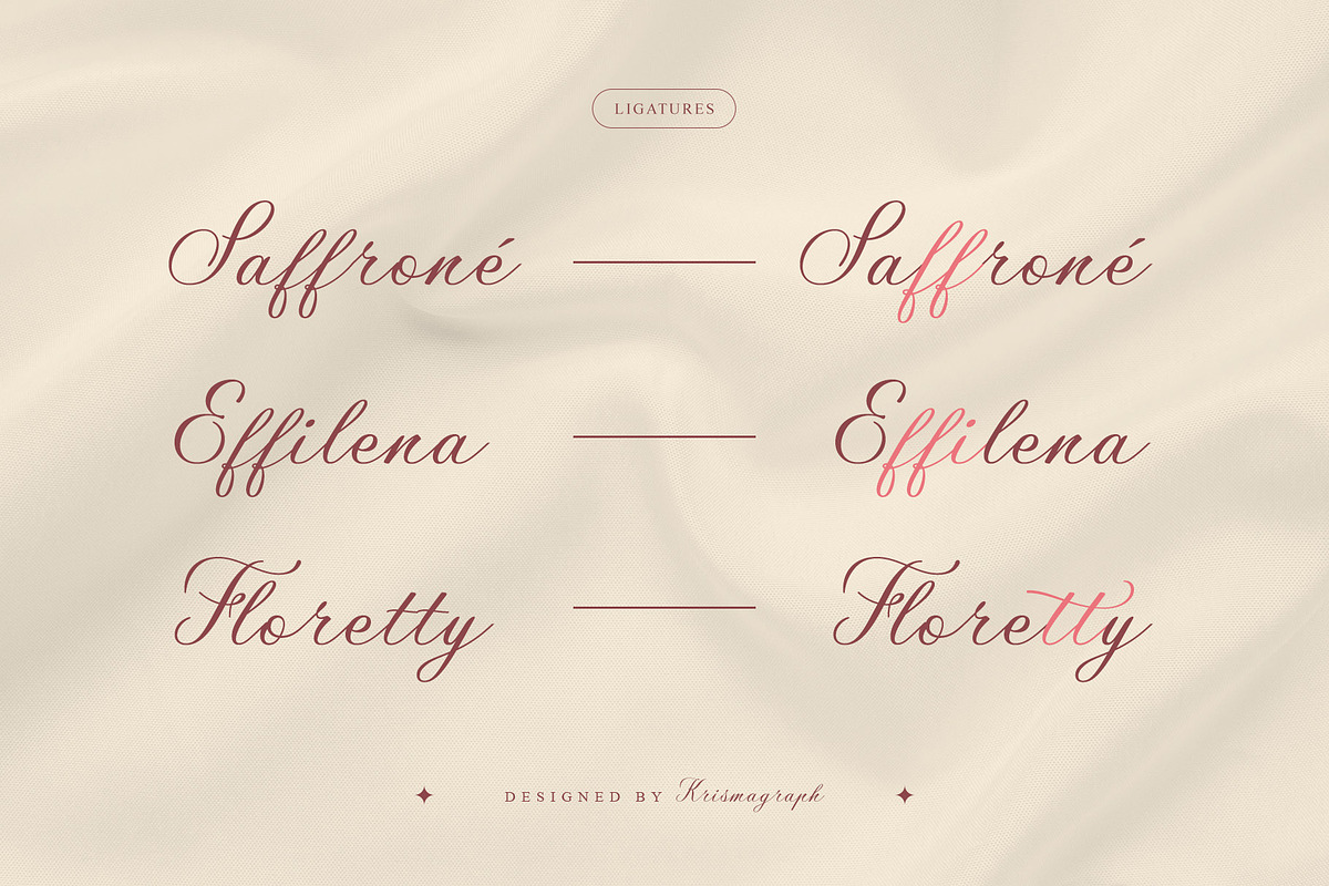Quentine – Elegant Calligraphy Font, a Script Font by Krismagraph (Photo 6 of 10)
