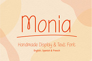 Monia - Handmade Display & Text Font, a Sans Serif Font by HelloUnanimity (Thumbnail 1 of 4)