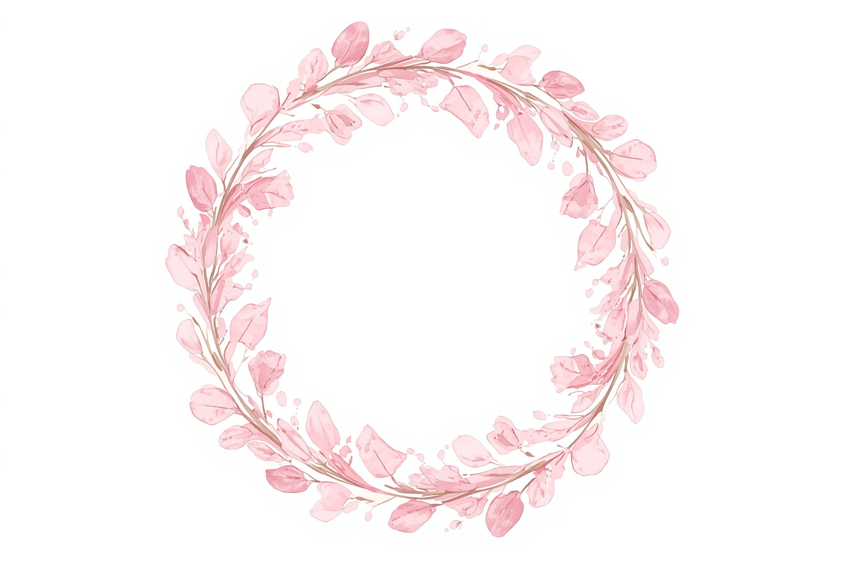 Watercolor Botanical Wreath Clipart, a Graphic by Creativeshirt (Photo 6 of 13)