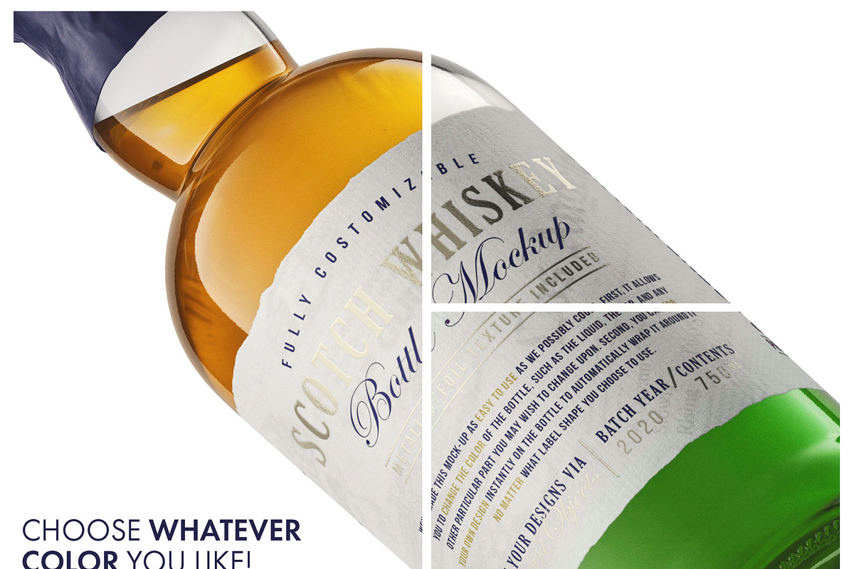 Scotch Whiskey Bottle Mockup, a Product Mockup by HexenDesigns (Photo 7 of 14)