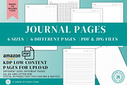 JOURNAL PAGES KDP TEMPLATE, an Object Graphic by Traveling Designer (Thumbnail 1 of 2)