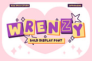 Wrenzy – Bold Display Font, a Sans Serif Font by Huge Dream Studio (Thumbnail 1 of 8)
