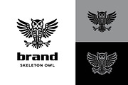 Skeleton Owl Logo Design, a Branding & Logo Template by funpixel (Thumbnail 2 of 2)