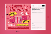 Valentine Sale Flyer Set, a Flyer Template by SquidPixey (Thumbnail 2 of 6)