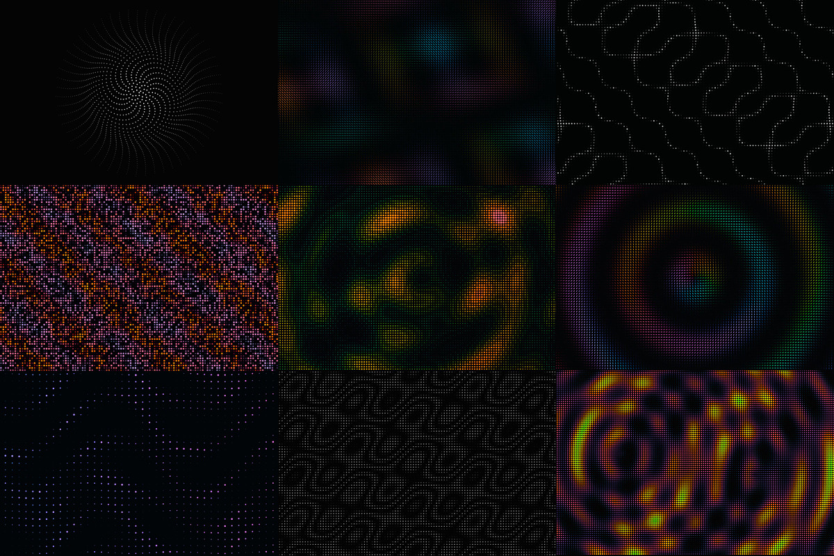 Retro-Tech 4K Grid Dots Motion Pack, a Background Graphic by cheapmotiongraphics (Photo 6 of 7)