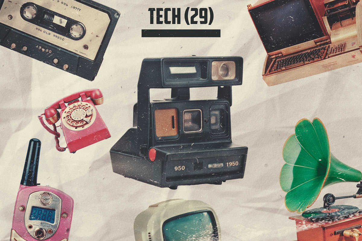 Retro Collage Kit (422 Cliparts), an Object Graphic by Megan Aili Designs (Photo 13 of 15)