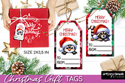 Cute Christmas Printable Gift Tags, a Seasonal Illustration by Orange Brush Studio (Thumbnail 3 of 10)