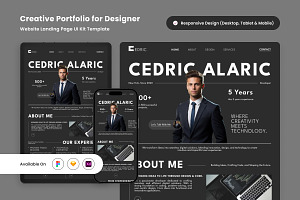 Cedric - Creative Portfolio Landing, a Landing Page Template by productype1