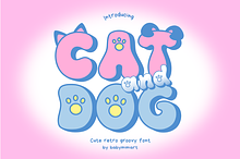 Cat and Dog Retro Groovy Font