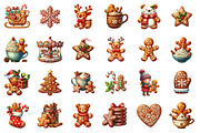 Cute Christmas Gingerbread Man Png, an Illustration by SinaCreation (Thumbnail 2 of 7)