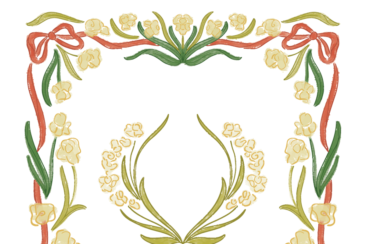 Holiday Magnolia Block Print Set, a Pattern Graphic by SarahOMaryDesigns (Photo 2 of 2)