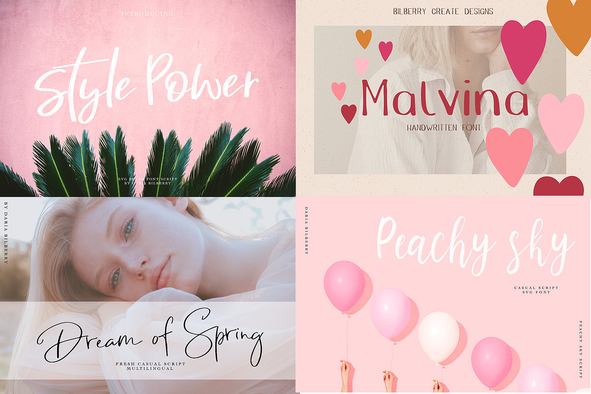 Handwritten Font Bundle super sale!, a Handwritten Font by BilberryCreates (Photo 3 of 22)